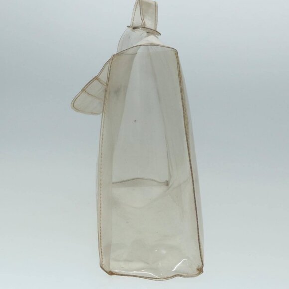 HERMES Vinyl Kelly Hand Bag Vinyl Clear Auth - Picture 5 of 16